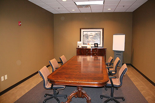 Image of Cabinet Resources' commercial interior renovation... a gorgeous conference room.